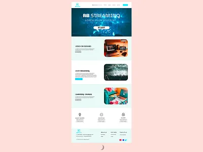 RB STREAMING ( landig page ) branding photoshop ui ux