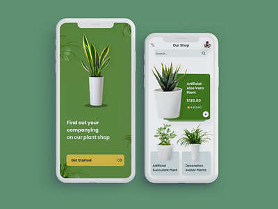 Plant Shop 100daychallenge app dailyui flower app flowers flowershop green plant plant app plant shop ui uidesign uiux