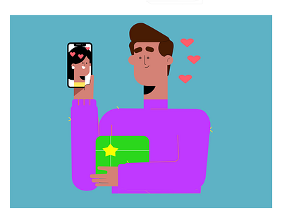 Online love illustration