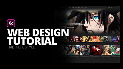 Web Design Tutorial on Adobe XD adobe adobe xd anime clean tutorial ui ui design user experience user interface ux ux design web design website