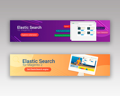 Web banner for elastic search engine banner banner ad banner ads banner design banners design designer elastic search elastic search engine ui design web design web designer webdesign