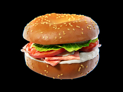 Bagle 3d blender blender3d food