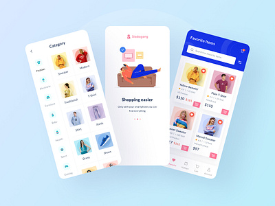 Siadagang Mobile UI Kit🌟 branding category ecommerce icon illustration ios menu onboarding product search source ux