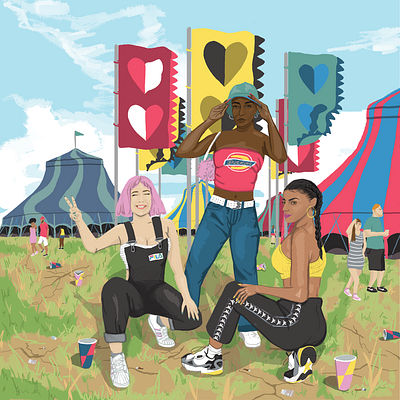 Lovebox Festival digital art digital illustration fashion festival illustration lovebox music musician