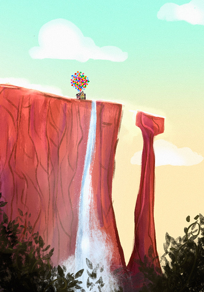 Paradise falls illustration