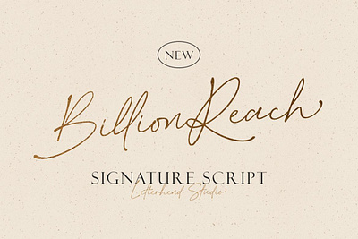 Billion Reach - Signature Script digitalart font handwrittenfont scriptfont typography