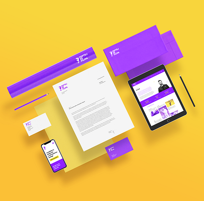 Filip's stationery design 🌟 brand design branding design dogillustration illustration logo logotype marketing marketing design marketing visual identity purple stationery stationery design visual design visual identity yellow