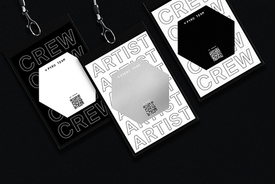 AD Studio ID badges agency black white branding design grid id badge id card layout logo minimal typography