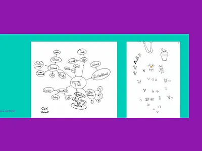 Vnoi Mind Mapping And Sketching black branding design flat icon illustration logo minimal typography vector