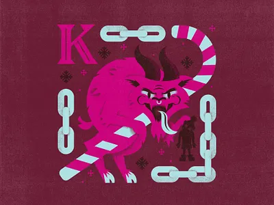 Krampus is coming in 2020 candy cane chains child childrens book christmas demon devil folklore goat horns illustration krampus monster snow snowflake