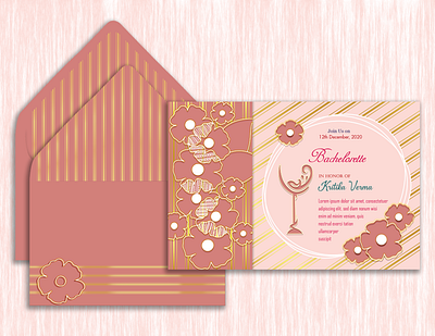 Bachelorate Party Invitation adobe illustrator adobe indesign adobe photoshop branding business card freelance illustrator freelancer graphic design graphic designer graphicdesign greeting card illustration illustrator invitation card logo logo design packaging