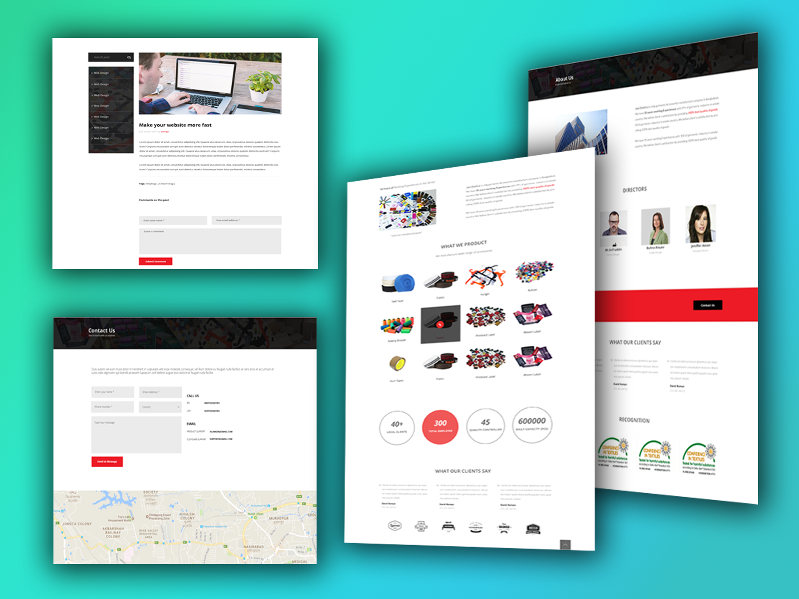 Example of Apparel/Garments accessories industry website Design