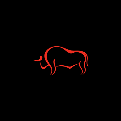 Minimal Bull creative logo illustration minimal professional simple unique logo vector