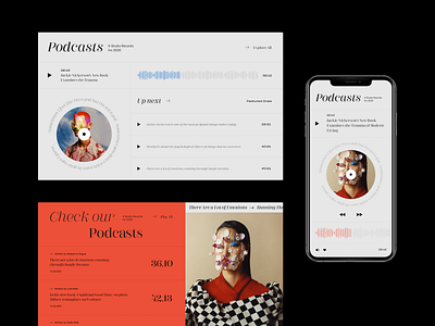 Podcasts interface ui web webdesign