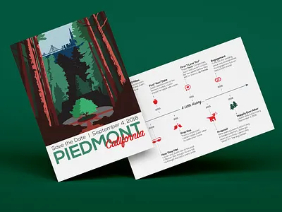 Save the Date cards illustration print wedding