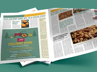 2020 Louisiana Farm Bureau Holiday Shop Newspaper Ad agriculture christmas design farm farm bureau holiday shop holidays illustration illustrator louisiana