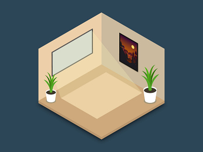 Isometric room design flat flat design flat illustration flat vector flatdesign illustration illustrator isometric design perspective vector