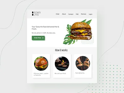 Landing page : dailyUI 003 app dailyui dailyui 003 dailyuichallenge design food delivery green landing page design typography ui uidesign uiux designer ux uxdesign web design