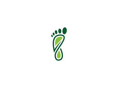 Green Foot Logo foot green leaf massage podiatric