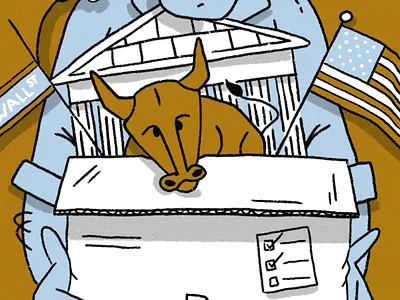 WFH Wall Street blog dropbox illustration wfh