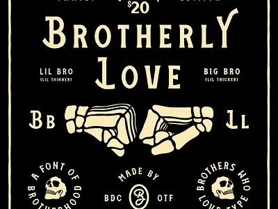 BROTHERLY LOVE FONT FAMILY badge branding brothers craft beer font family identity illustration lettering logo new font packaging resources type typography