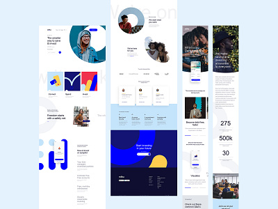 Moka animated art direction blue blue and white shape shapes ui ui ux ui design uidesign uiux web web design webdesign website website design