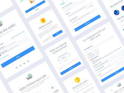 Eternal Trust - UI elements (Part I) blockchain blue clean design creative design design figma finance app form design funds illustration modern design ui ui ux ui design ui element ux ux design wallet ui web design website design