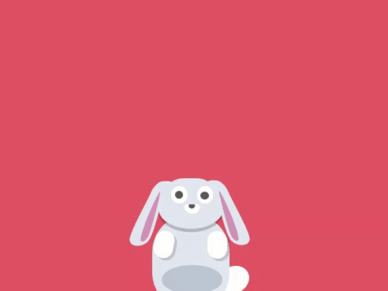 HUNGRY BUNNY 2danimation abstract animation design flat illustration minimal powerpoint vector