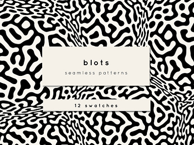Blots. Seamless Patterns Set