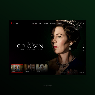 The Crown - Landing Page Concept design minimal ui web website