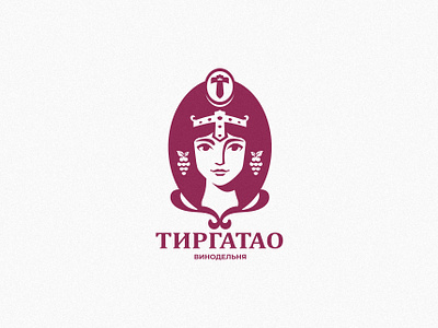 "Tirgatao" winery branding design face inspiration logo negativespace vector woman