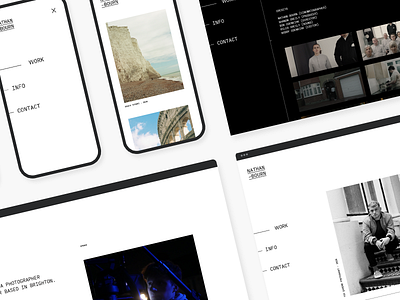 Nathan Bourn Website brand identity branding branding and identity homepage mobile mobile web design mobile website photographer photographer branding visual design visual identity visual identity design website website design