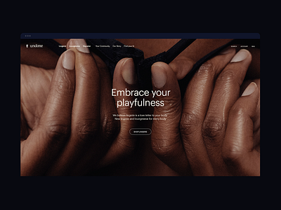 Undone Website Homepage branding design fashion graphic design homepage homepage design lingerie visual identity web web design webdesign website website design website design and development website designer