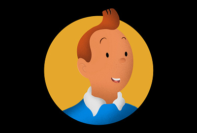 TinTin portrait character comic kuifje procreate tintin