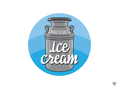 Dressel Ice Cream Label (Generic) adobe illustrator brand identity dairy digital art digital illustration farm handletter handlettering ice cream label label design lettering logo packaging packaging design script small business typography vector wacom tablet