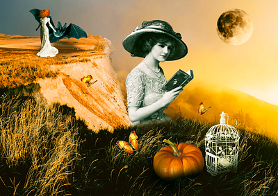 Halloween collage dark halloween horror illustration photoshop