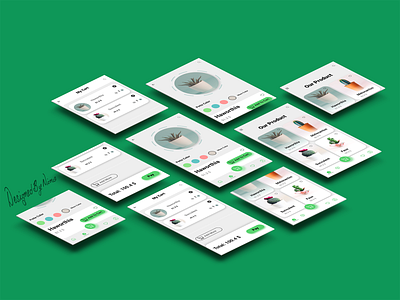 cactus online store adobe xd app cactus design ecommerce flat minimal online shop store ui ux