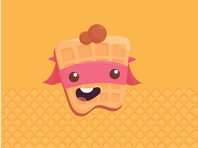 waffleman 2d character character animation character design design illustration kid logo waffle waffle cone waffleman