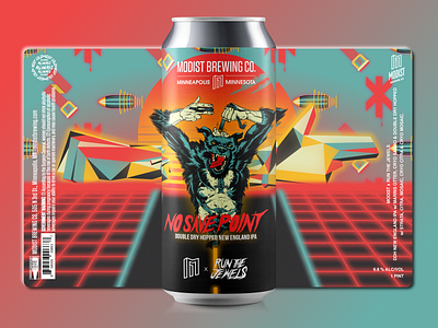 No Save Point beer beer art beer label branding brewery design graphic design illustration illustrator ipa minneapolis run the jewels vaporwave videogame