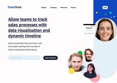 FantaTrack - hero section hero section web design