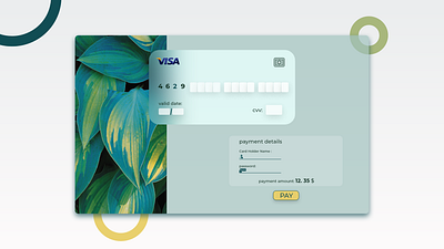 CreditCardCheckout branding credit card credit card checkout creditcard creditcardcheckout design glass card icon payment plants typography ui ux visa card web website