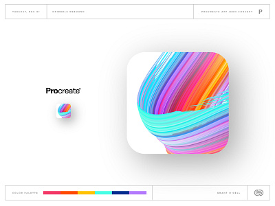 ProCreate App Icon app apple brand branding brush color design draw icon illustration ipad paint procreate ui ux vector web