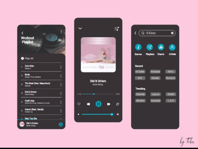 Music player App app appdesib music player ui design uiux