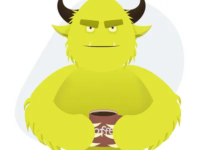 Monster adobe illustrator flat illustration vector