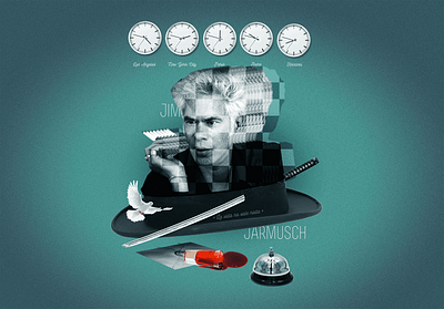 Jim Jarmusch collage design illustration movie personage photoshop