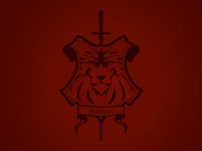 Gryffindor bold brave christmas crest design graphic design gryffindor head illustration lion lion head magic nephew present sword vector