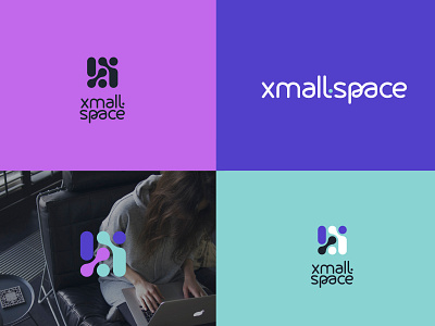 Xmall.space. Version 3 art blue brand branding design designs desktop graphic design icon identity laptop logo logotype puzzle type type design typogaphy ui ux vector