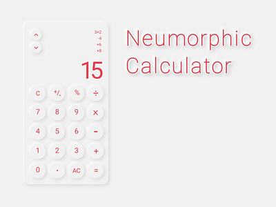 DailyUI #4 Calculator calculator dailyui dailyui004 dailyuichallenge neumorphic