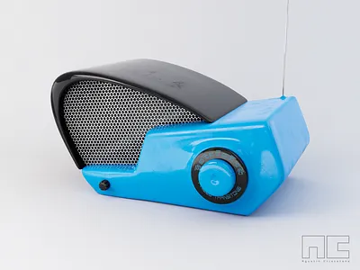 Radio Philco Transitone "Boomerang" (1949) 3d art 3d artist blender century concept design interior product render retro