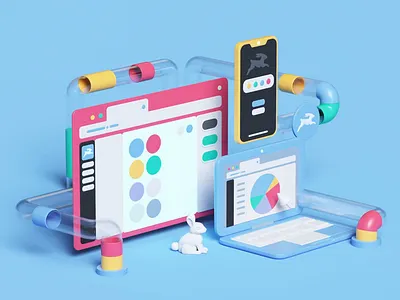 directus.io 3d 3dart abstact ae animation app c4d cinema4d colors design isometric loop octane octanerender petertarka playful tarka ui ux web